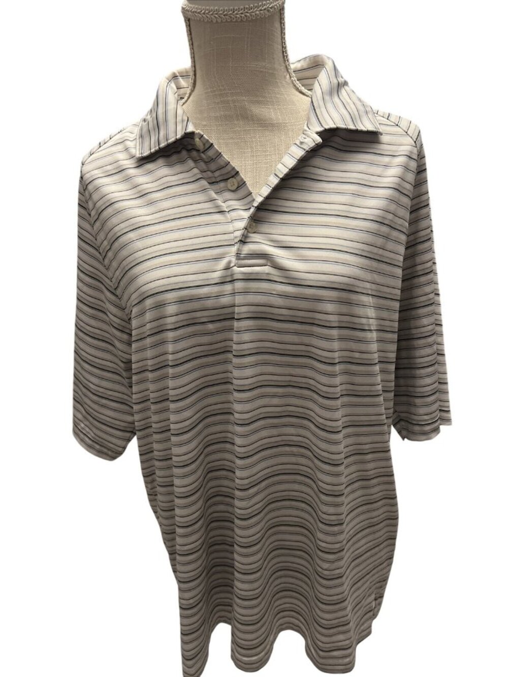 Bollé Golf Mens Striped Polo Shirt Size L
